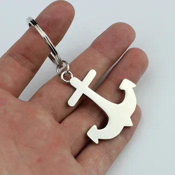 Metal anchor keychain classic style key rings key chain factory wholesale retail high quality