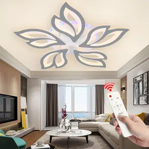 JACKSUN Design Sense Petal Flower Style Led Living Room Dining Room Ceiling Light Modern Personality Bedroom LED Ceiling Lamps