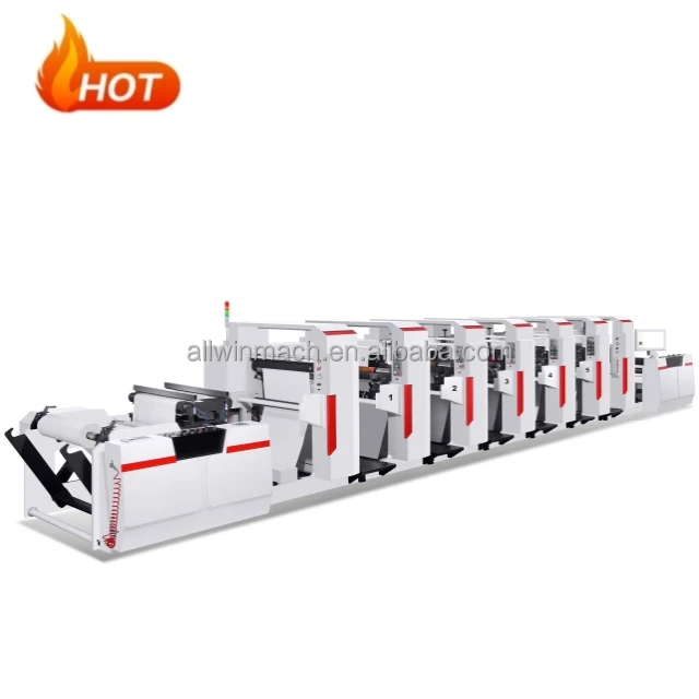 Flexo Label Printing Machine 6 Colors Flexo Printing Machine Narrow Web ...