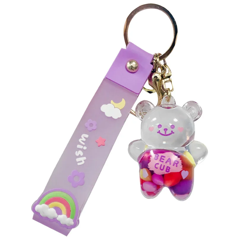 アイドル LVERSE ELEMENTS BEAR PLUSH KEYRING KLUFO Acrylic Star Bear Keychain Cute Fashion Bear Keyring