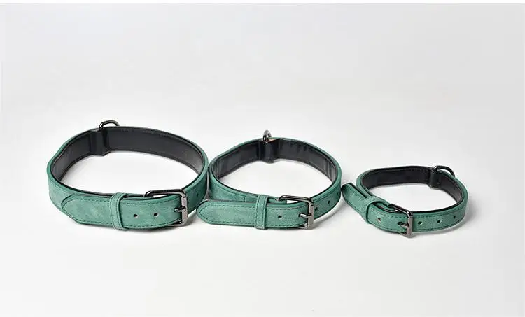 IVYPET Eco Friendly Pet Collar Genuine Leather With Leash Set Custom Logo Dog Training Collar And Leash Set Luxury details