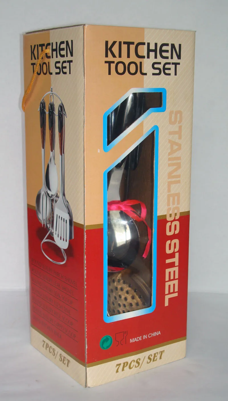 Deluxe Design Stainless Steel Kitchen Utensils Set De Cocina Wooden