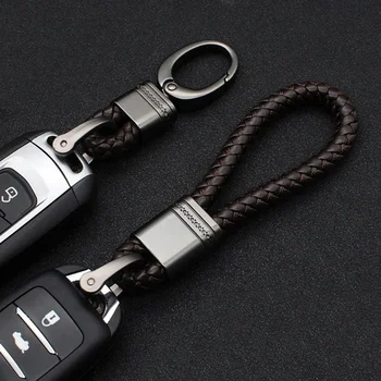 Customs Leather Car Key Ring Keychain Keyring Key Holder Fit For BMW/Volkswagen VW Golf 4 5 6 toyota ford focus 2 Honda KIA