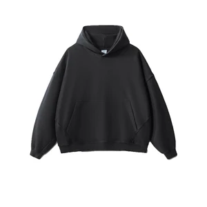 Custom Logo High Quality Streetwear 420 GSM 100% Cotton Plain Hoodie Heavyweight Terry Heavy Pullover Oversized Series Hoodies