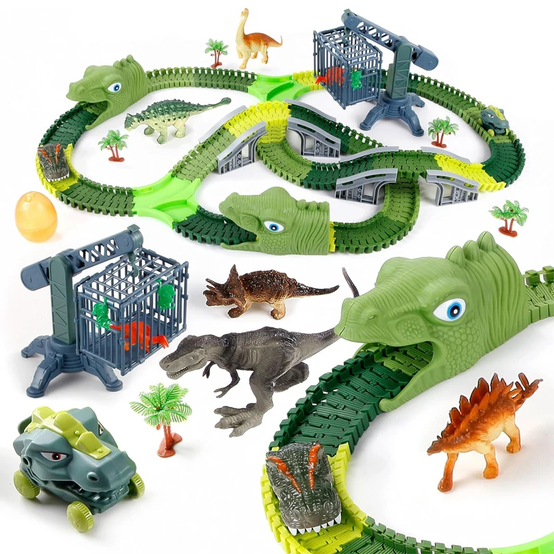 Kids Create a Dino World Road Race Toys 277PCS Set