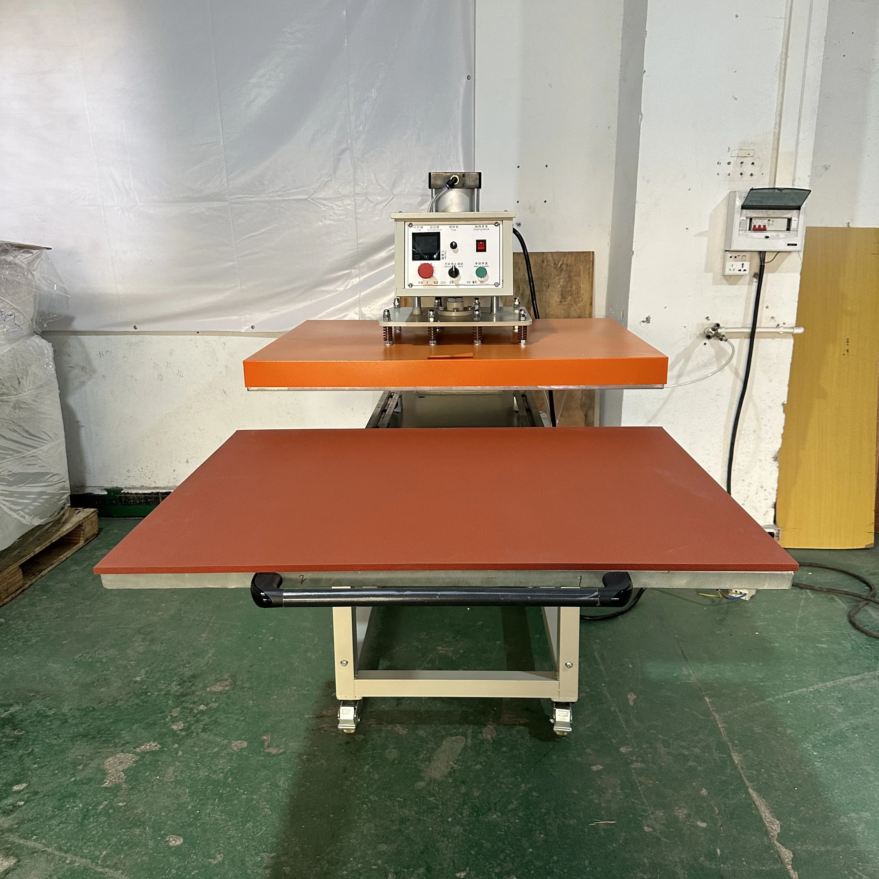 Large Format Sublimation Pneumatic Heat Press Machine Big Size Heat Press For Sale 80 X 100 Cm