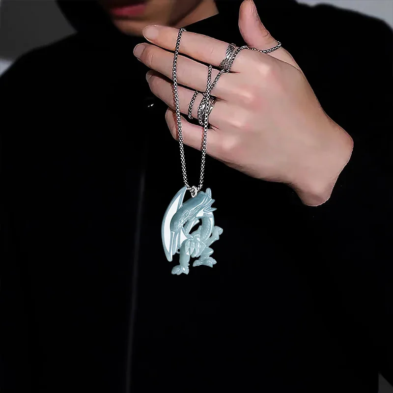 Natural Jadeite Dragon Pendant Gift of Appraisal Certificate