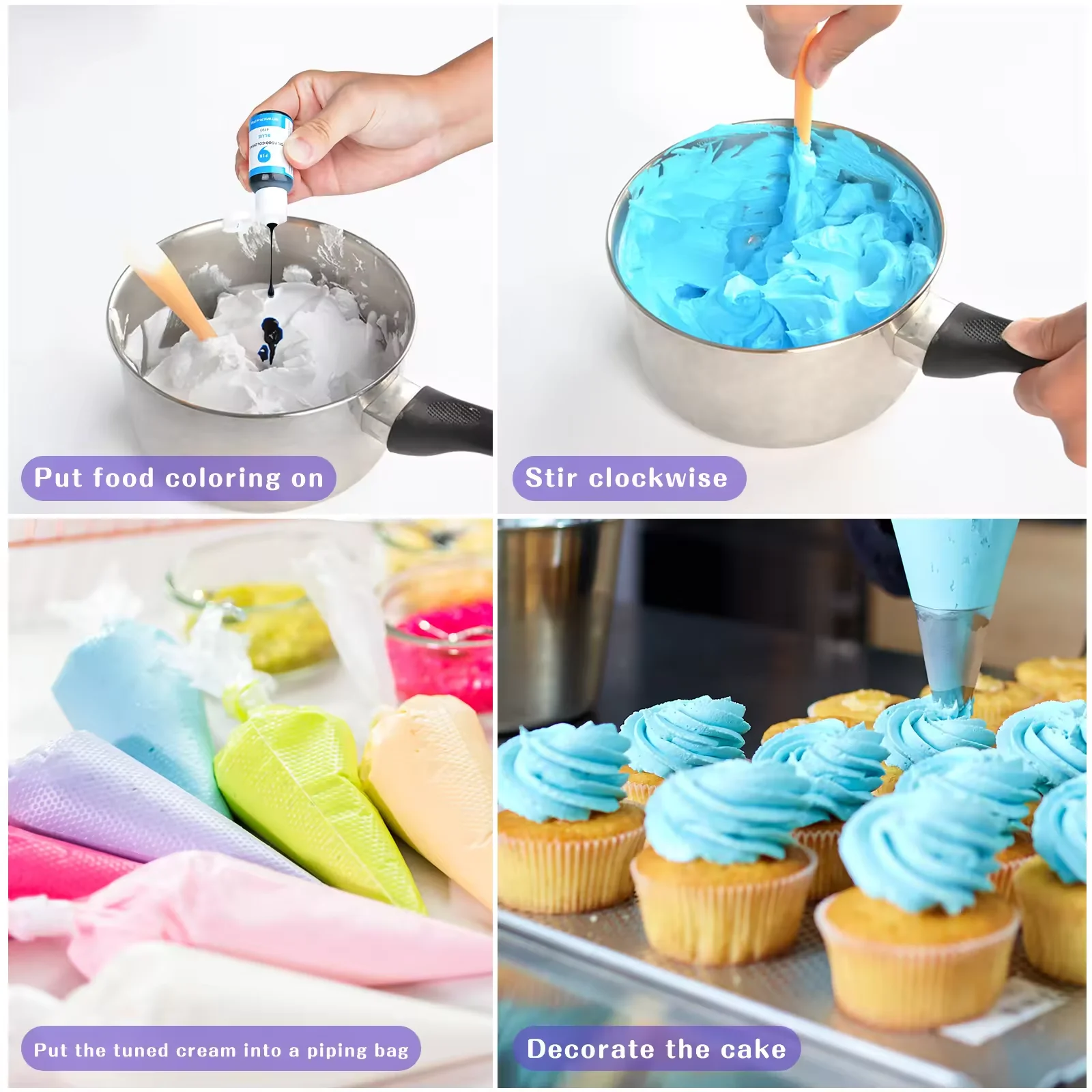 Food Ingredients Additives 24 Colors Oil-based Food Coloring for Bakery Supplies Chocolates and Sweets