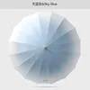 Cuero azul cielo mango torcido degradado 16 huesos
