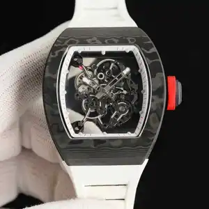 New Custom Carbon Fiber case Men's Mechanical Watch Business Casual Style Unique Trendy High-quality Luminous Automatic Watches