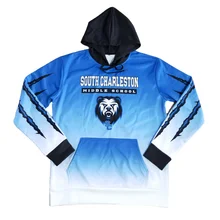 custom all over long sleeve cropped sublimation hockey hoodies