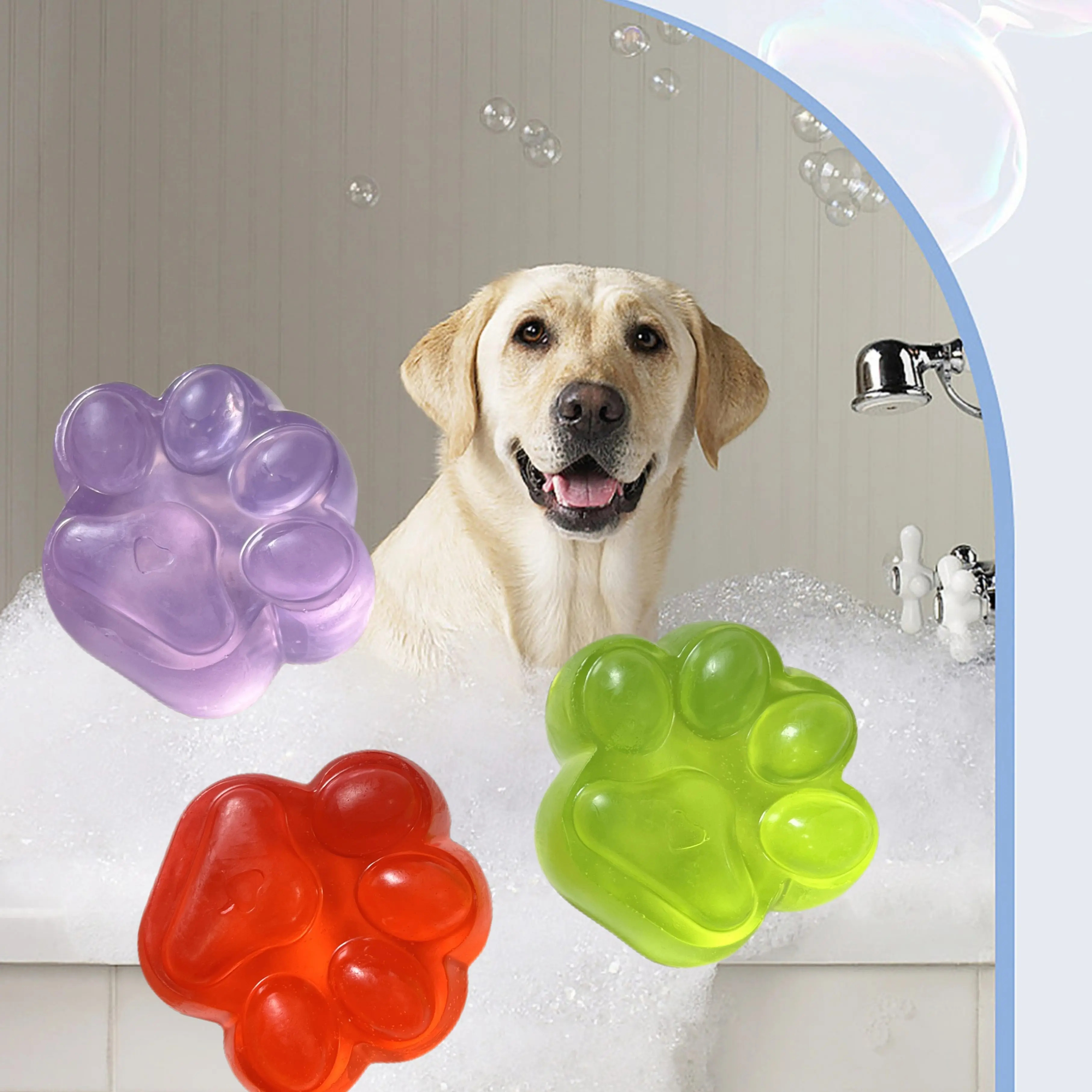 Plant Essential Oils Pet Shampoo Soap Bar Cat Claw Shape Anti Fleas Mites Lice Pet Hair Clean Dog Cat Handmade Pet Soap