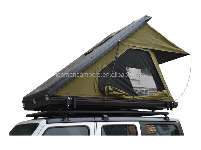 Camping Aluminum Roof Top Tent Car Rooftop Tent Triangle Clamshell Hard