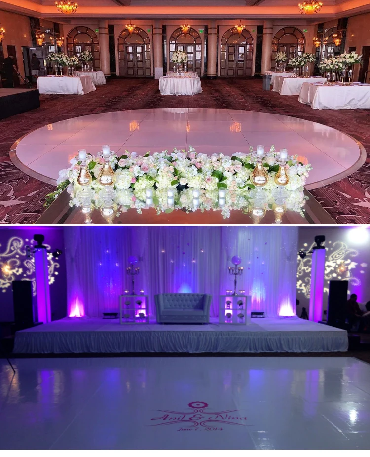 Wooden Marquee Black Wood Vinyl Wrap Used Marley Portable Dance Floor