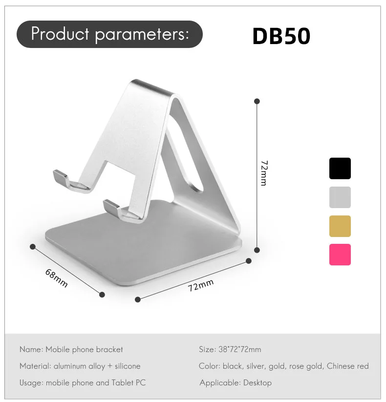 Hot Sale Adjustable Universal Foldable Desk Phone Holder Mount Portable