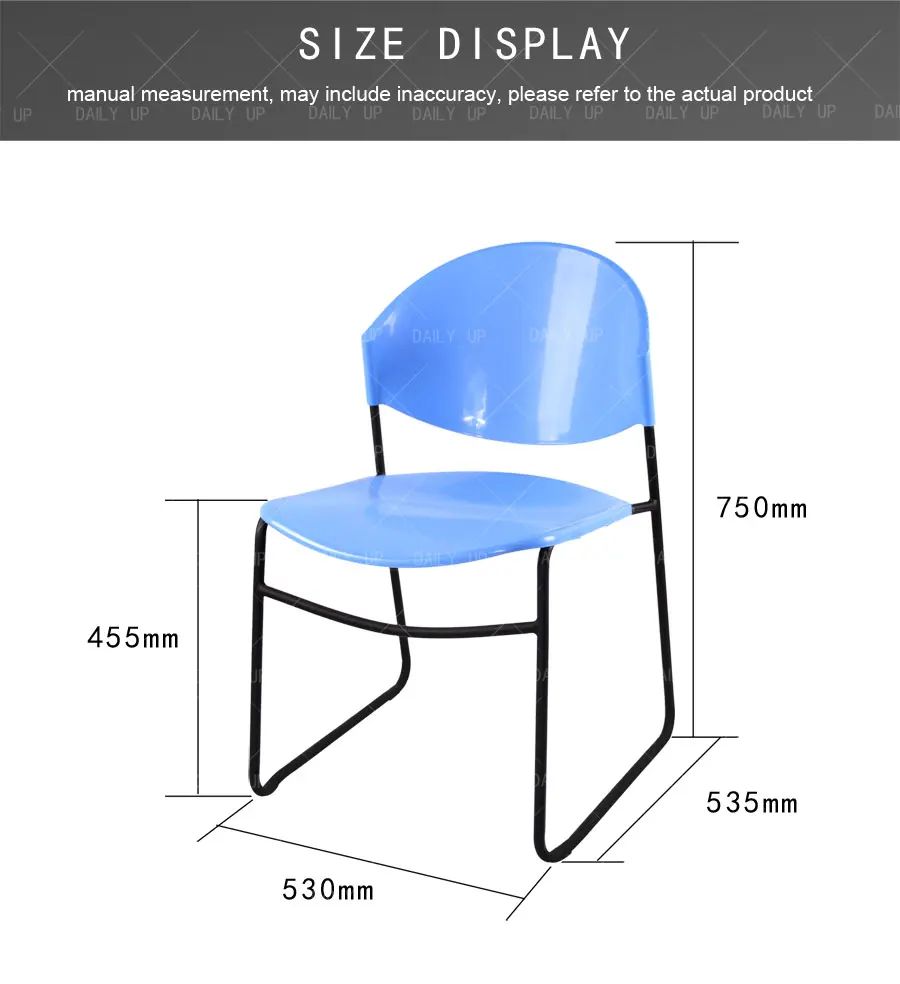 Stackable Leisure Chair metal sled frame Household Kitchen Dining Chair Ergonomic Office Chair For Meeting Conference