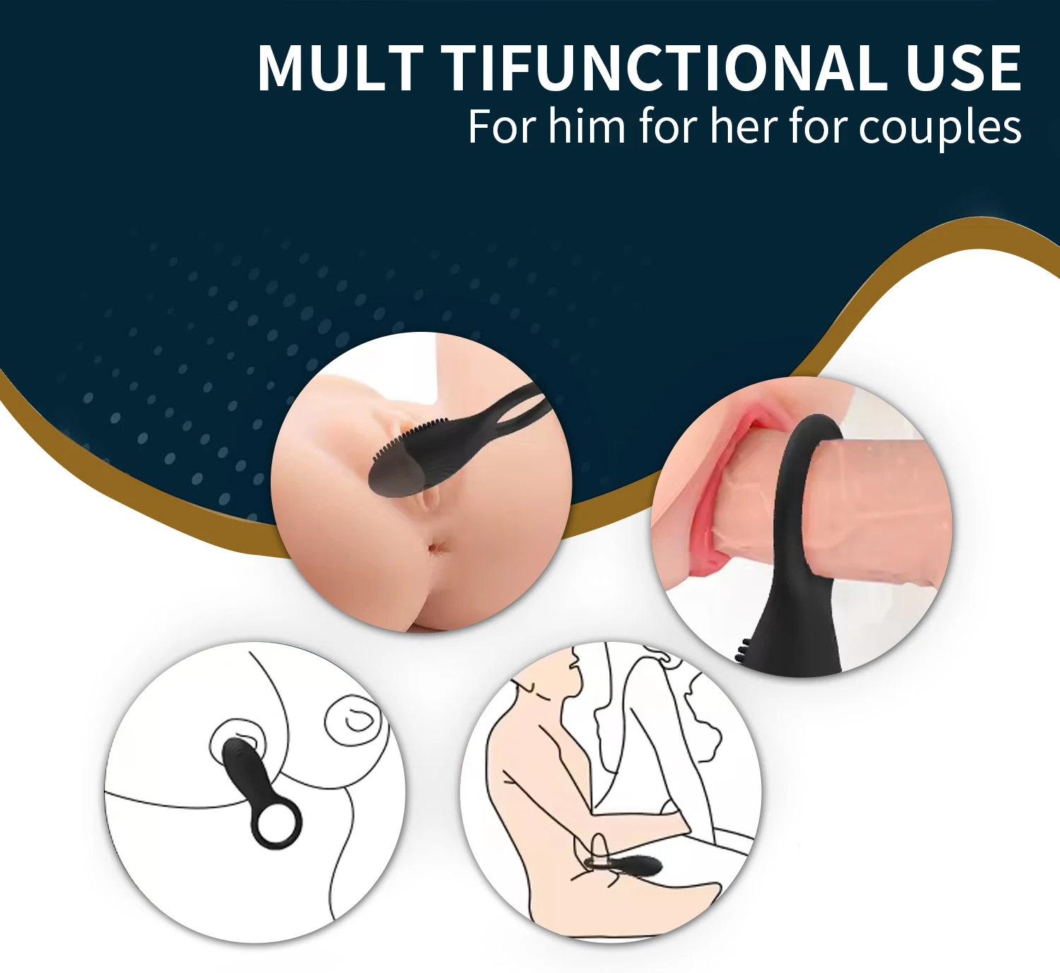 Men Masturbation Toys USB Rechargeable 10 Frequency Wireless Remote Control Cum Locking Male Silicone Erotic Vibrating Ring 8