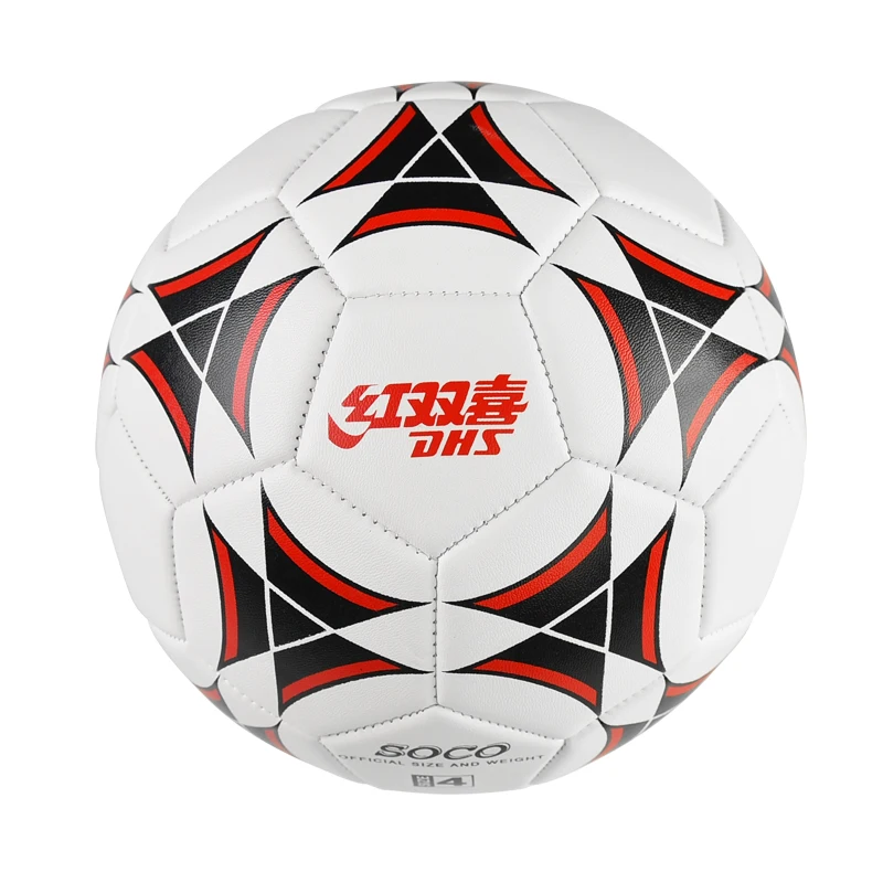 DHS Double Happiness New Arrival Pvc Machine Stitched Soccer Ball Size  Football