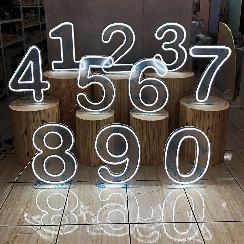Winbo Free Design Rgb Neon LED Numbers Signs Standing Hang No Moq Logov 3ft 4ft Letters  Large Flex Custom Neon Numbers