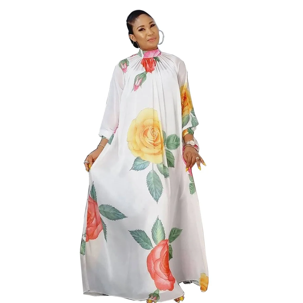 Wholesale two piece et printed maxi woman dress 2018 mix african print dress,2 Pieces