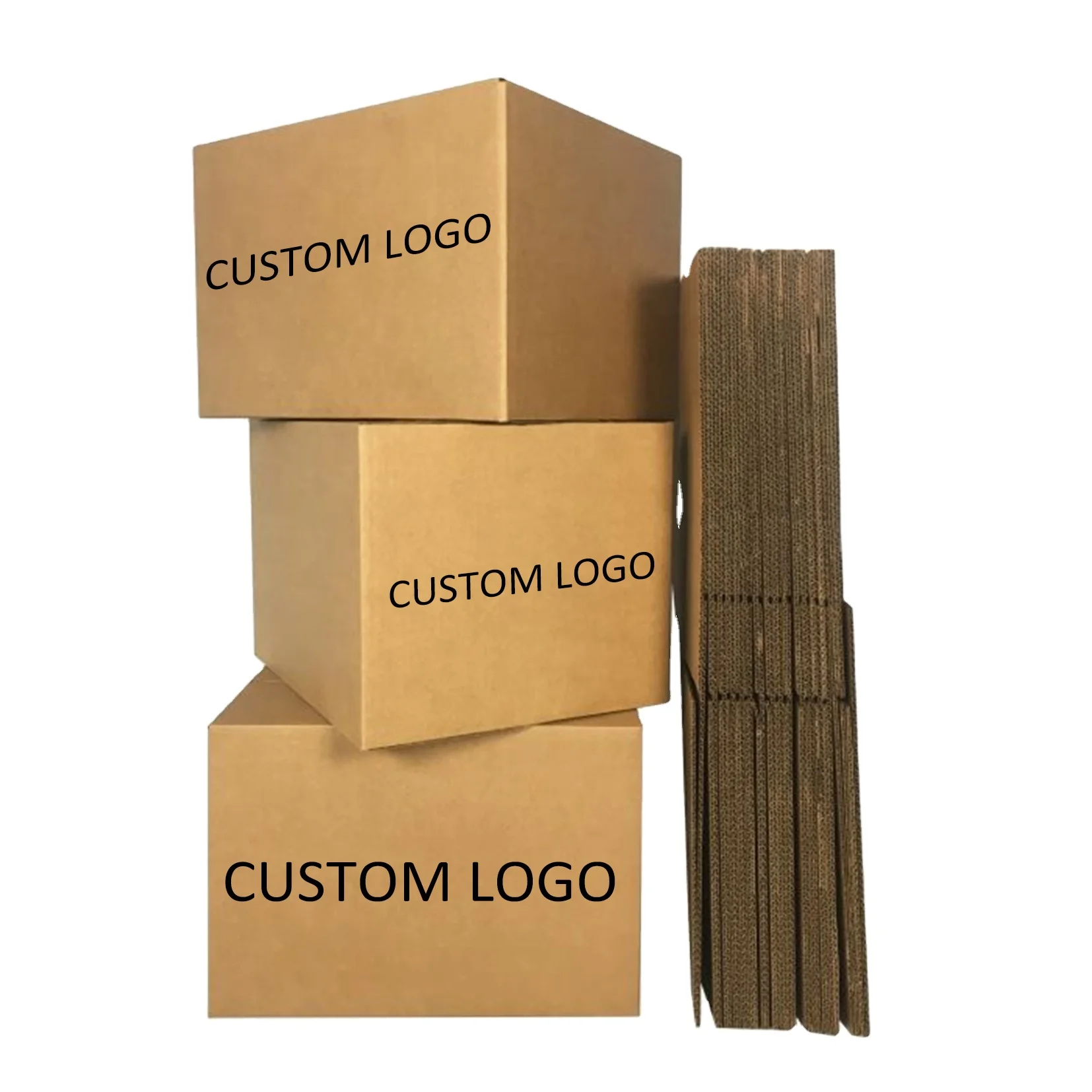 Customized Corrugated Cardboard Boxes Shipping Containers  Parcels Transportation Packaging Recyclable Materials