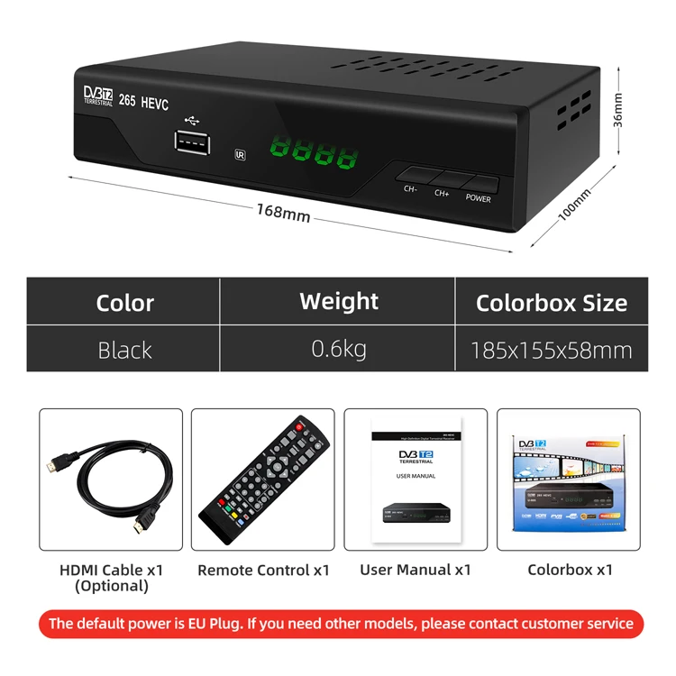 Italy H265 10Bit Tv Decoder Support youtube FTA Satellite Dish Tv Decoder Digital Receiver Decoder