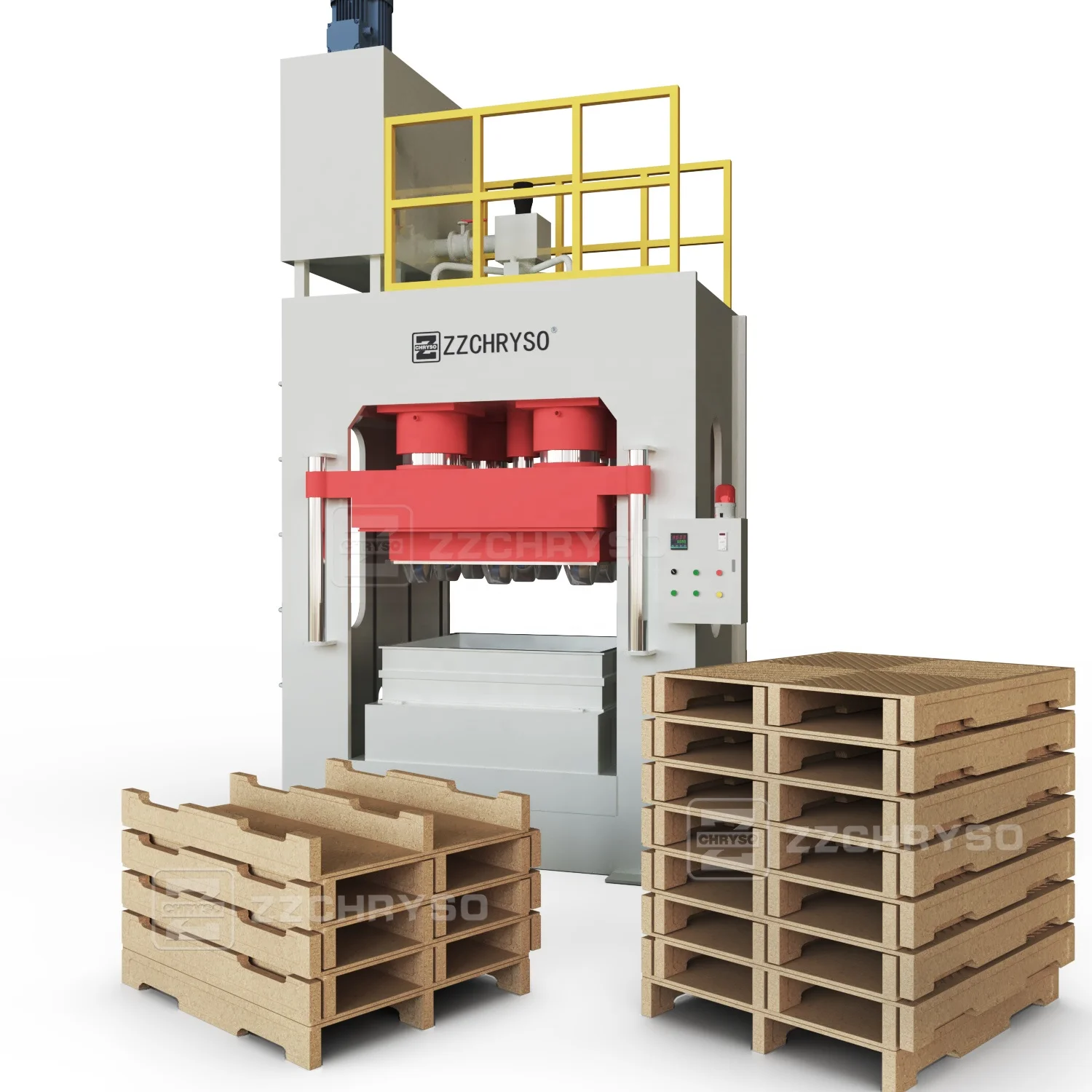 Factory Supply Wood Sawdust Pallet Making Machine Recycle Sawdust Compressed Wood Pallet Hot Press Machine