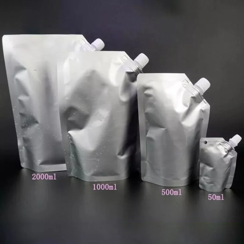 500 ml 1000 ml Reusable Durable Aluminum Foil Pouch Bag with Spout for Juice Beer Drink Take Packaging