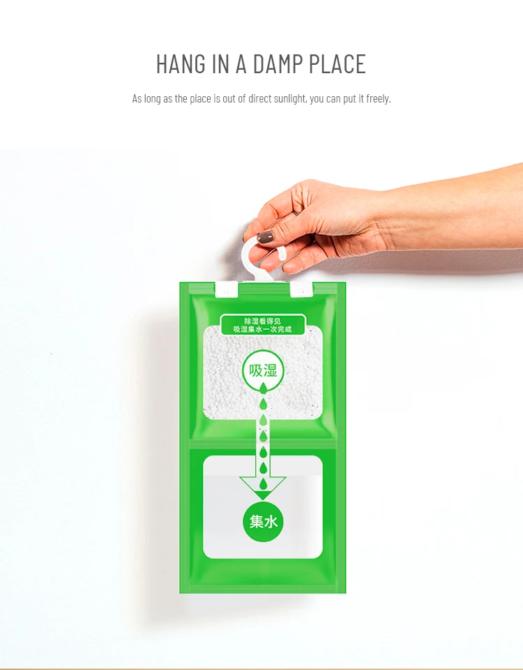 500ml Closet Hanging Moisture Absorber Dehumidifier Bag Humidity