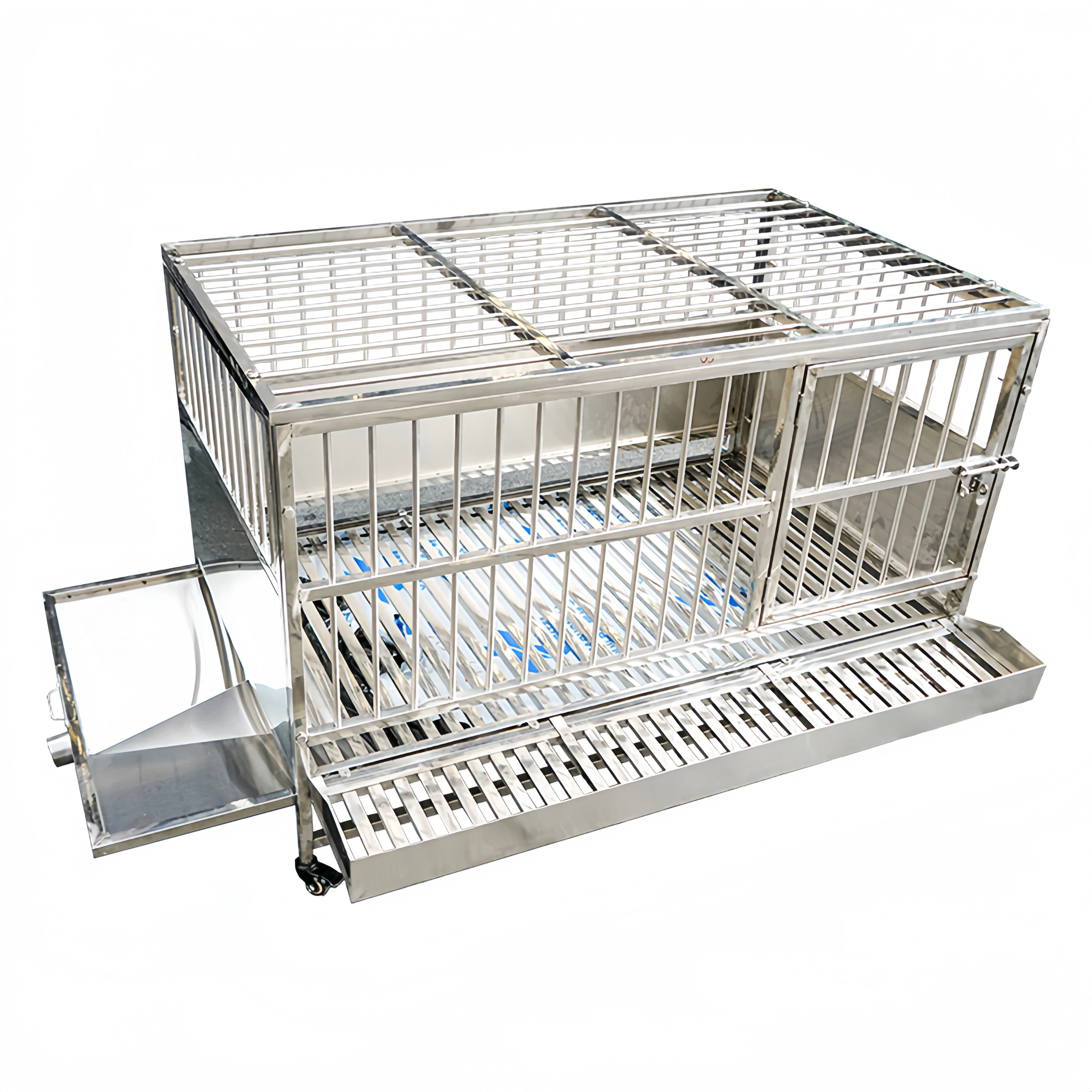 Stainless Steel Mobile Poultry Cages For Layer Chickens Rabbit Cage For