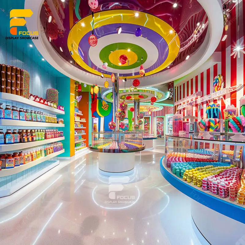 Candy Display Store Candy Display Shelf Chocolate Shop Decoration Candy ...