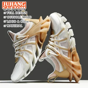 Breathable Men's Running Shoes High Stretch Gym Trainer Outdoor Sneakers Thick Sole Thick Sole Jogging Sneakers Chunky Sneakers