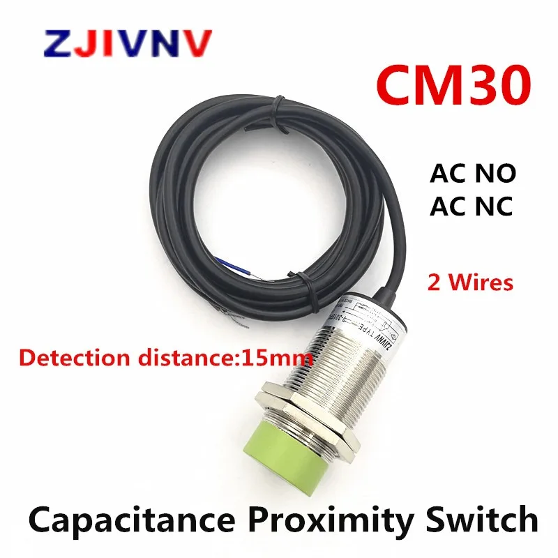 AC Normally Closed 2 Wires Distance Detecting Approach 15 mm Inductive Proximity Switch 2 Wire NC Proximity Sensor Switch 