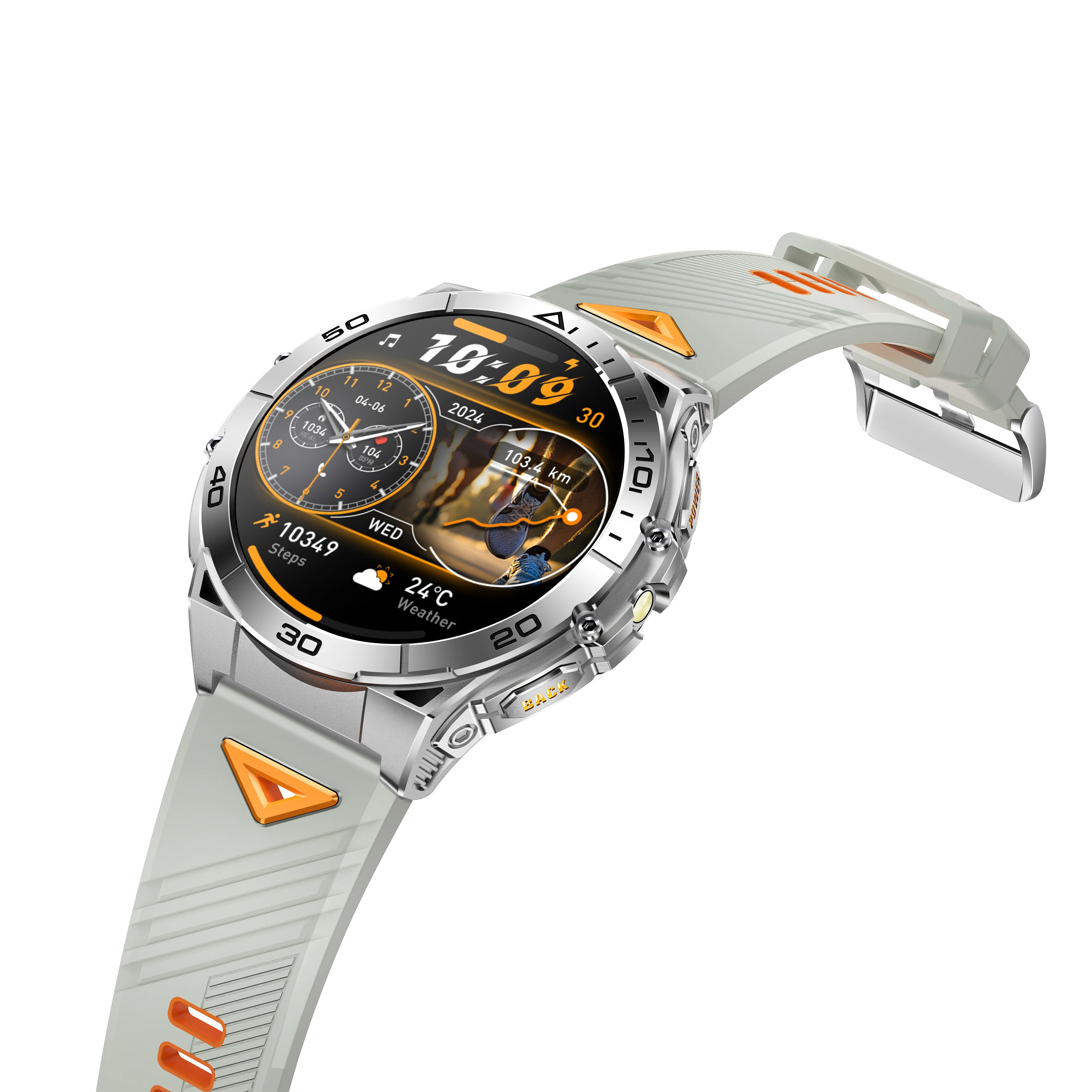 2025 New Model Smartwatch K71, With 1.6inch Amoled HD Screen, 600mAh Battery, Flashlight, 100+ Modes, Fitness Tracker,_voghion.com