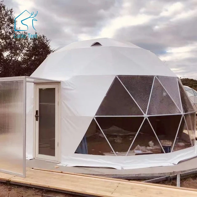 Prefab Camp Dome House Garden Igloo Hotel Camping Tent With Glass Bay Window