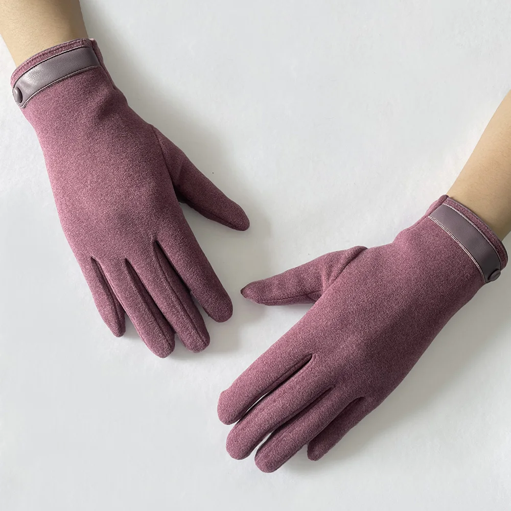BSCI производитель женские зимние теплые и холодные модные перчатки для вождения с сенсорным экраном