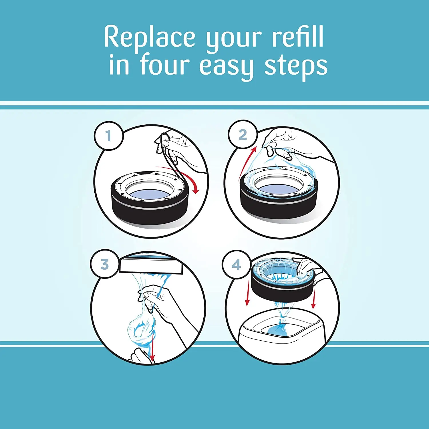 Customization Cassette 100 Lock Odor Diaper Trash Bags For Diaper