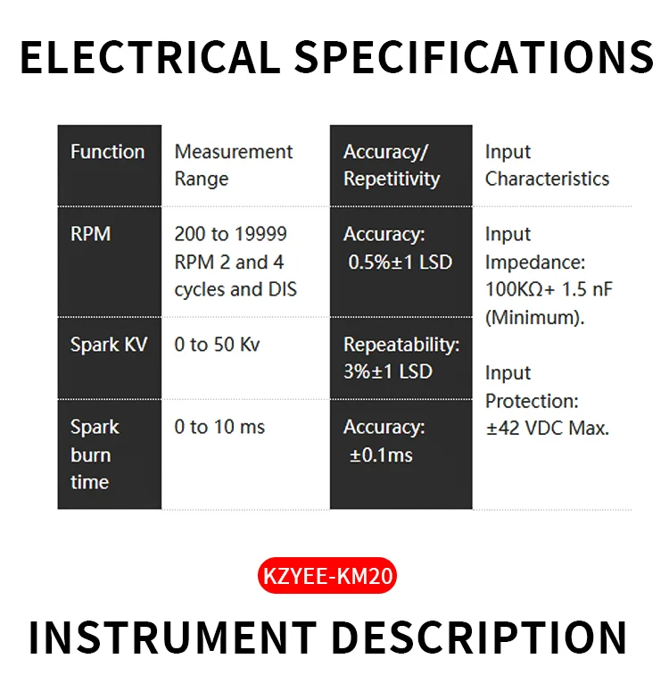 Kzyee Km20 Multisystem Ignition Analyzer Tester Measure Spark Volt