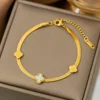 Blade Clover Bracelet - Gold