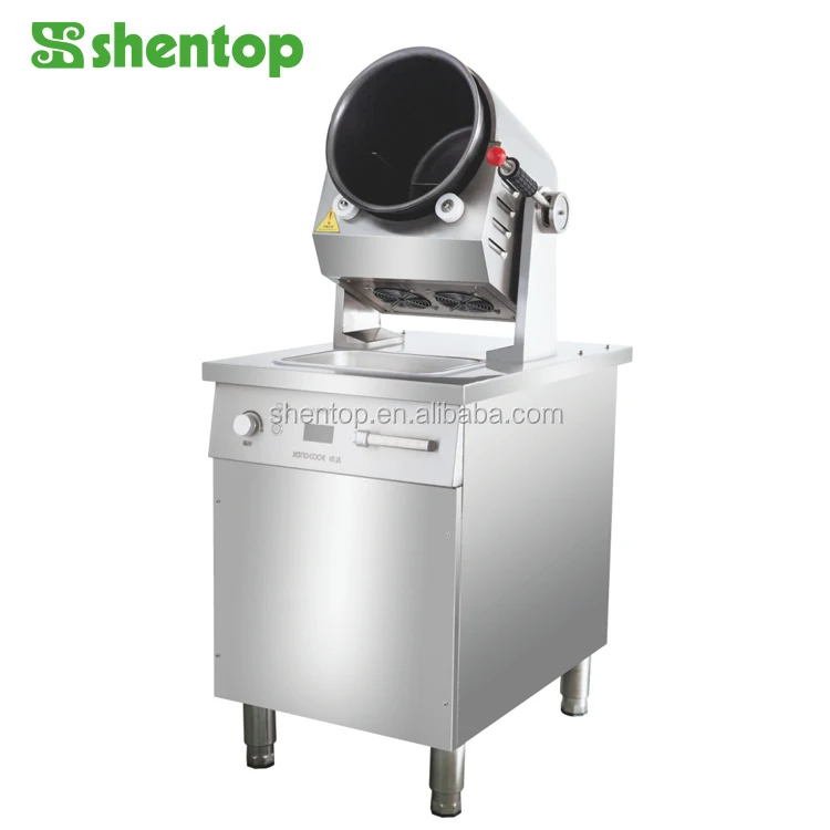 Vertical Rotating Wok Machine Big Capacity  Robot Cooking Drum 2pots 3 Pots Automatic Wok Cooking