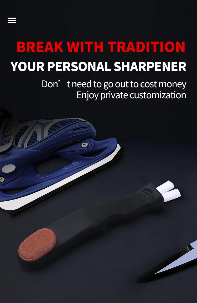 Multifunction Skate Sharpening Tool Ice Hockey Skate Sharpener Ceramic