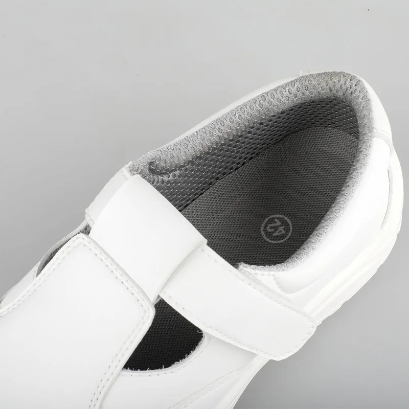 Factory Comfortable Durable Lightweight Safety Shoes Medical Orthopedic Hospital Kitchen Without Lace White SM2037