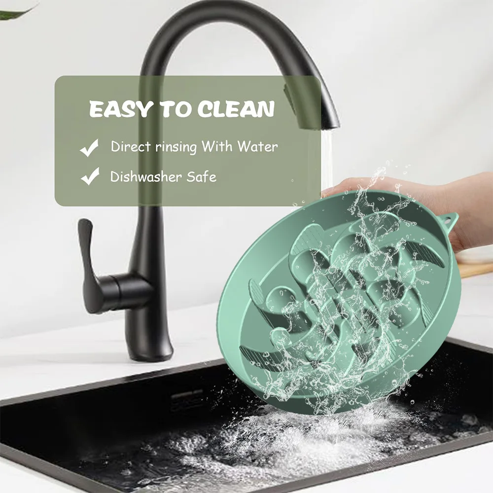 Silicone Anti-Suffocation Interactive Slow Food Dog Bowl with Suction Cup Anti-Slip Pet Bowls & Feeders details