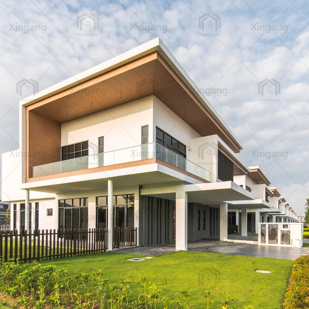 Modern Luxury Residential Villas Flexible Modular Prefabricated Duplex Ready-Made House Waterproof Steel Steel Structure