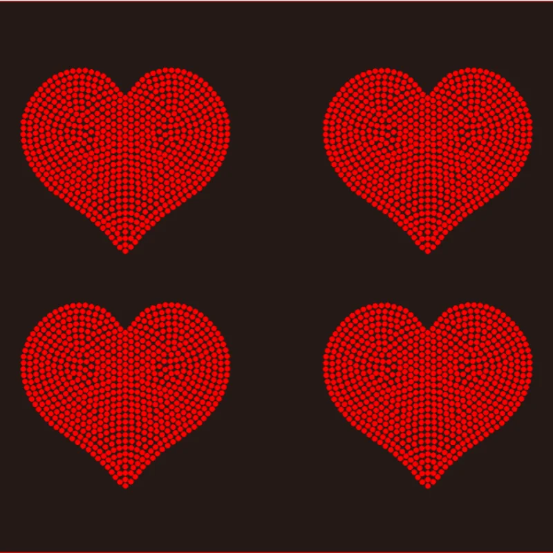 Love Valentine's Day Rhinestone Heat Transfer Iron-On Custom Iron on Decals iron on Rhinestones design