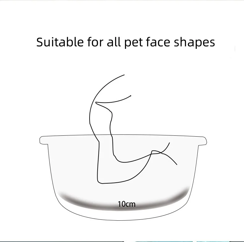 Elevated Cat Dog Food Water Bowl Pet Feeder Bowl For Cats And Small Dogs Raised Transparent Neck