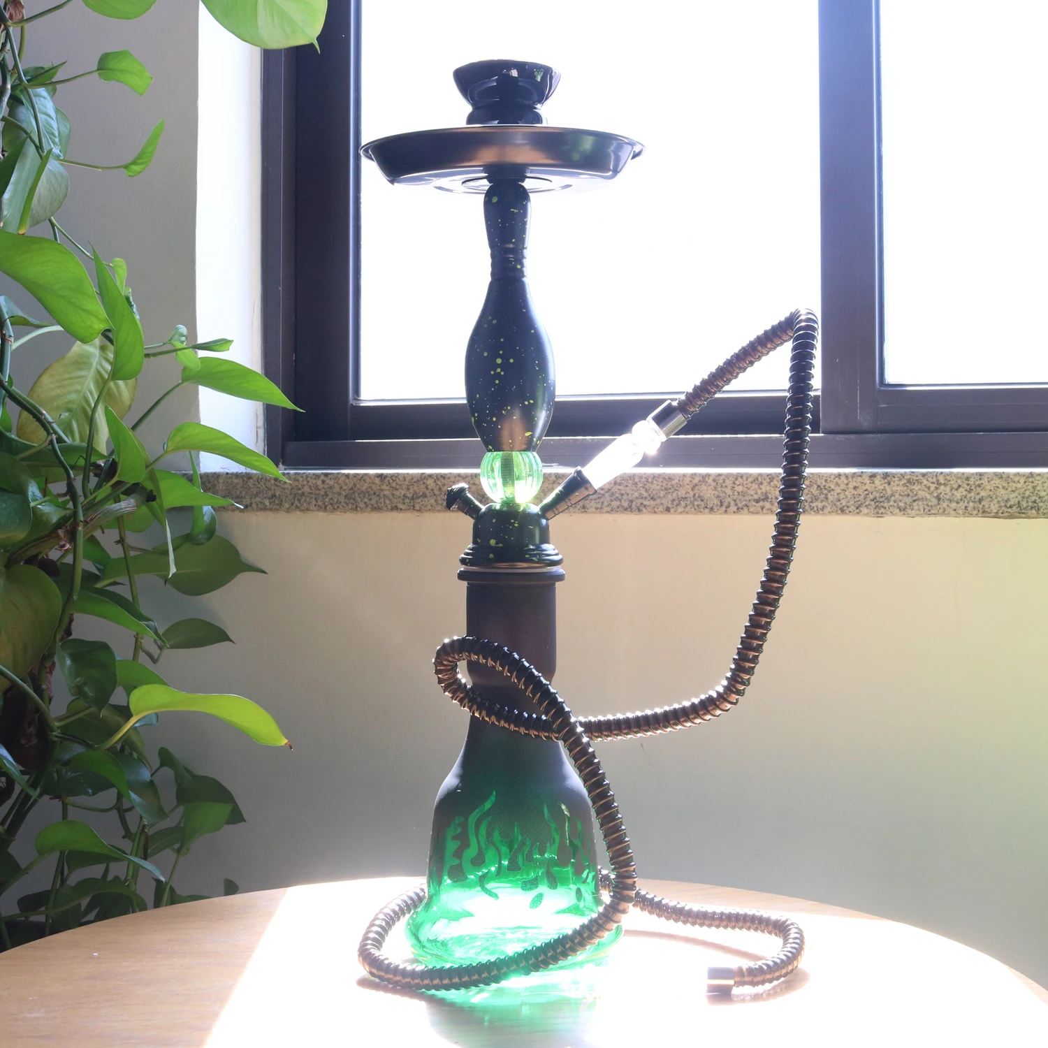 3 Colors Glass Hookah Shisha Set Wholesale Complete Chicha Custom