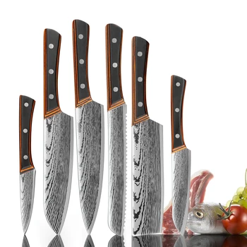 Direct Factory Custom Utility Carving Slicer Kitchen Knives  SS3CR13 Pattern Blade Fruit Scling Chef Utility Carving Knife