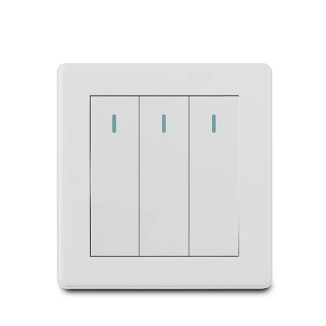 Universal Electrical Wall Switch 3 gang 1 way switch light control switch white