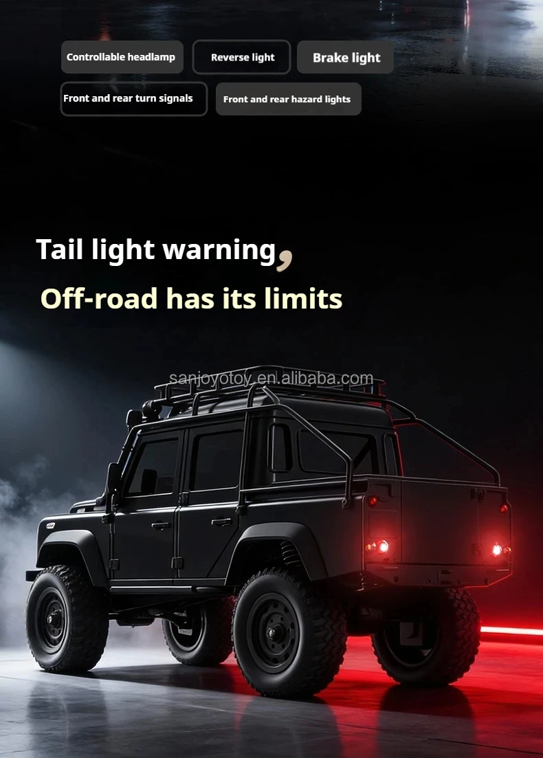 MN111C Rc Car 1:18 4WD Land Rover Defender Full Scale Off-Road Vehicle Mn Model High Speed Simulation Climbing Toys Boys Gifts